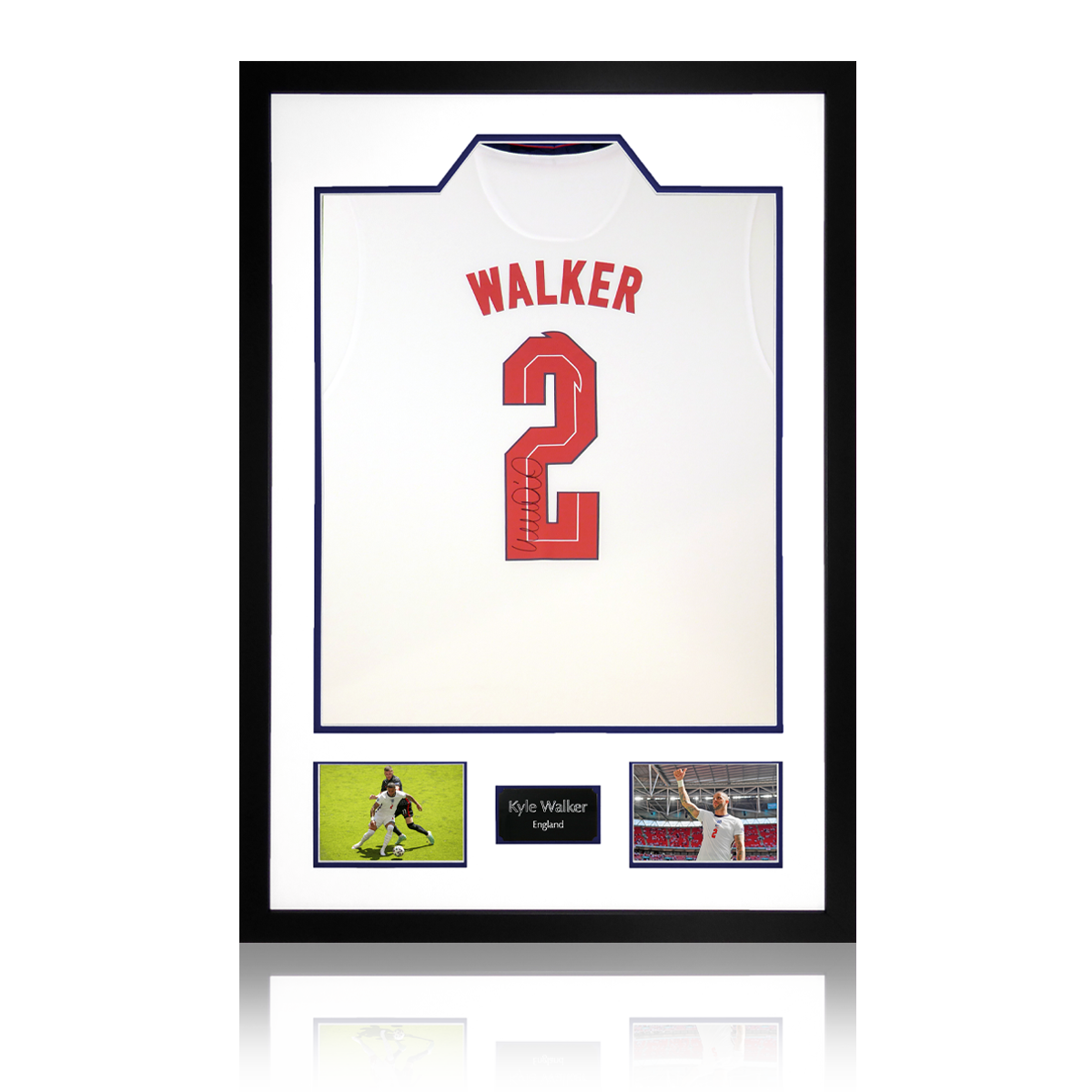 Kyle Walker England National Team Autographed 2016-2017 Home Jersey - ICONS