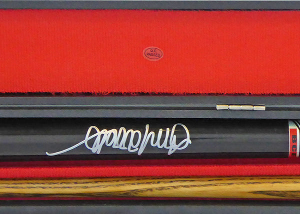 John Parrott Signed Cue With Display Case