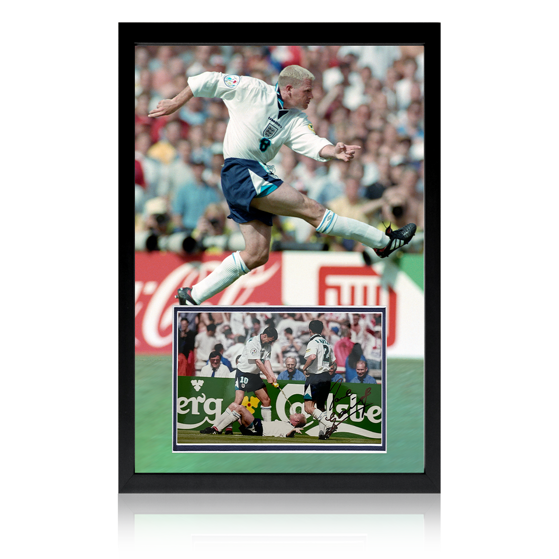 Paul Gascoigne Signed "The Dentist Chair" Euro 96' Iconic Frame #2